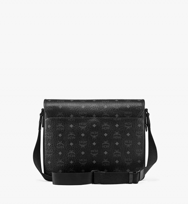 Crossbody Kabelka MCM Worldwide Klassik Messenger in Visetos Čierne | 143726-WID