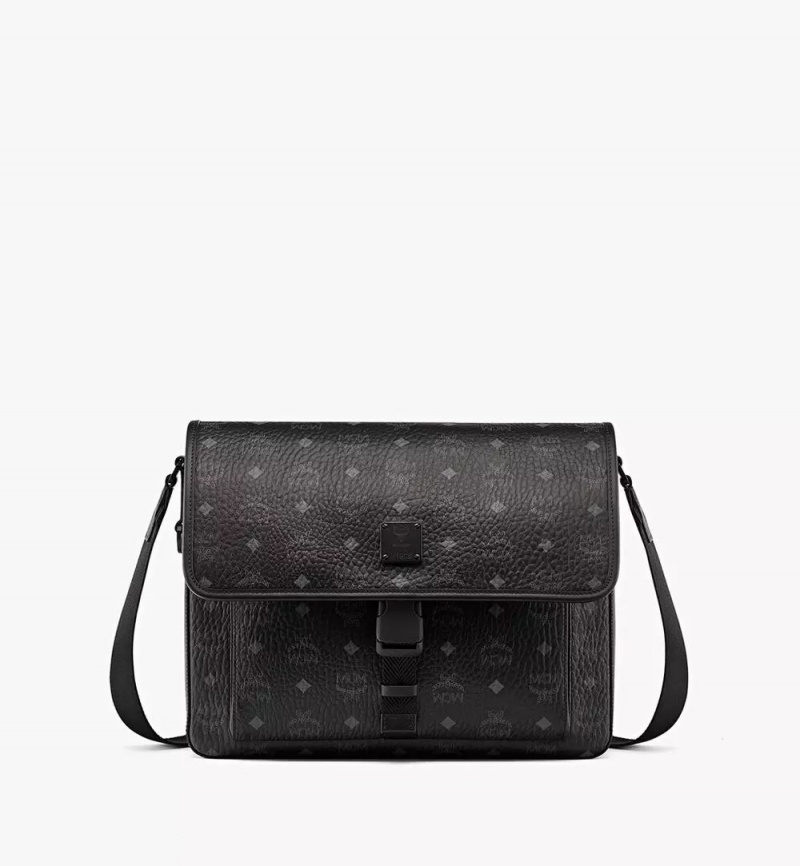 Crossbody Kabelka MCM Worldwide Klassik Messenger in Visetos Čierne | 143726-WID
