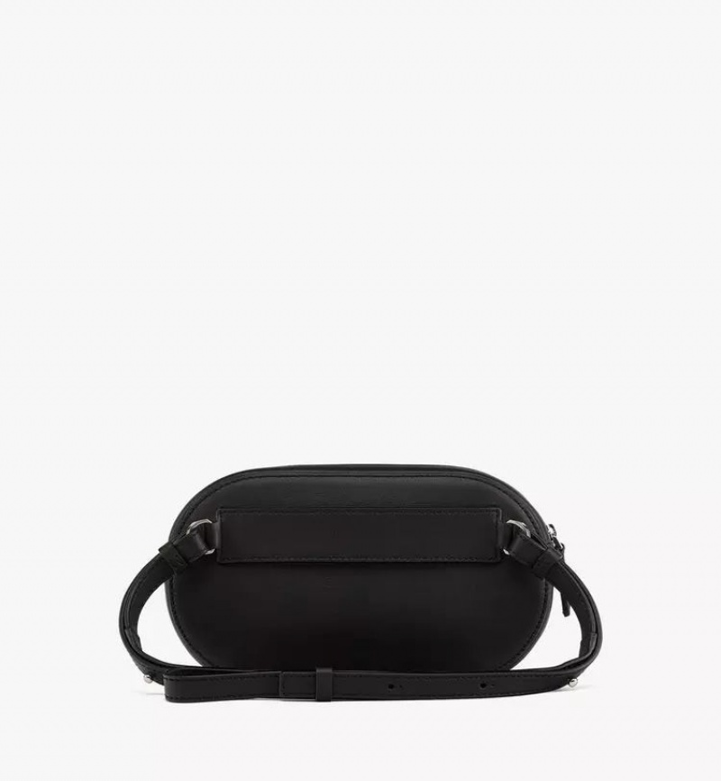 Crossbody Kabelka MCM Worldwide Mode Travia Pouch in Spanish Nappa Kozene Čierne | 162584-MPX