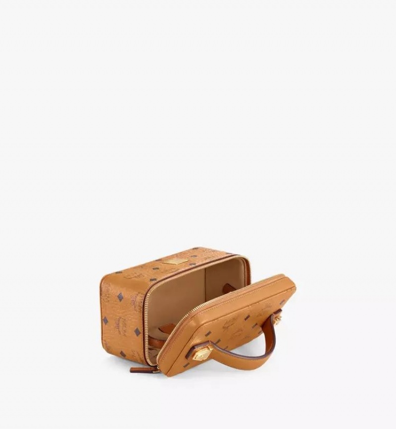 Crossbody Kabelka MCM Worldwide Rockstar Vanity in Visetos Original Hnede | 276954-YTB