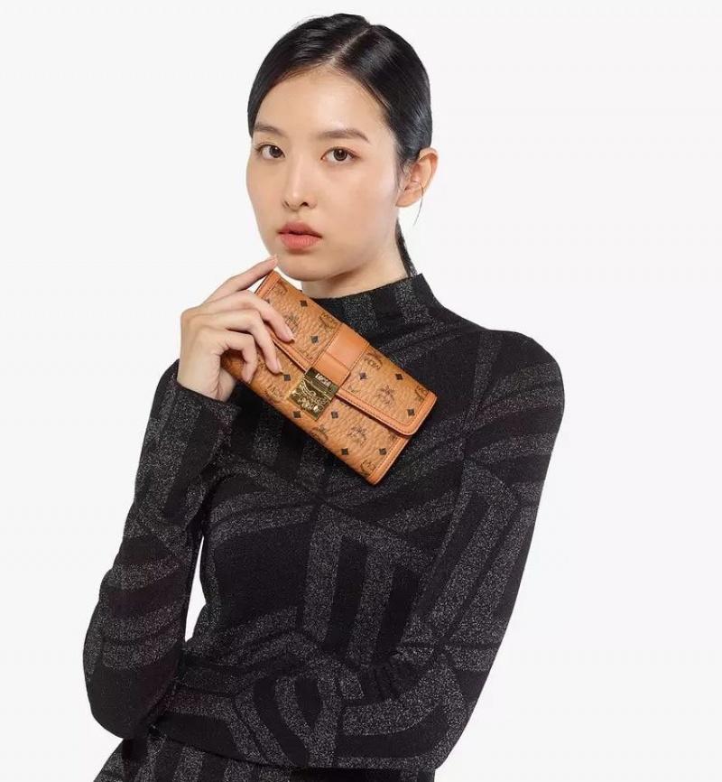 Crossbody Kabelka MCM Worldwide Tracy Chain in Visetos Hnede | 971368-CIU