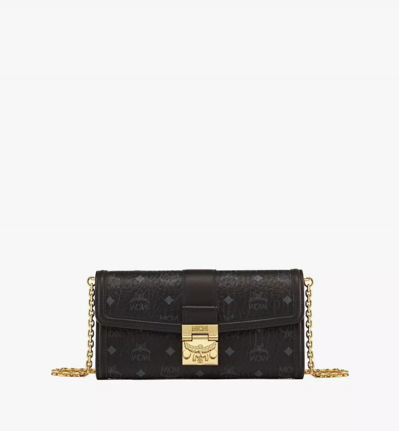 Crossbody Kabelka MCM Worldwide Tracy Chain in Visetos Čierne | 896430-RGQ