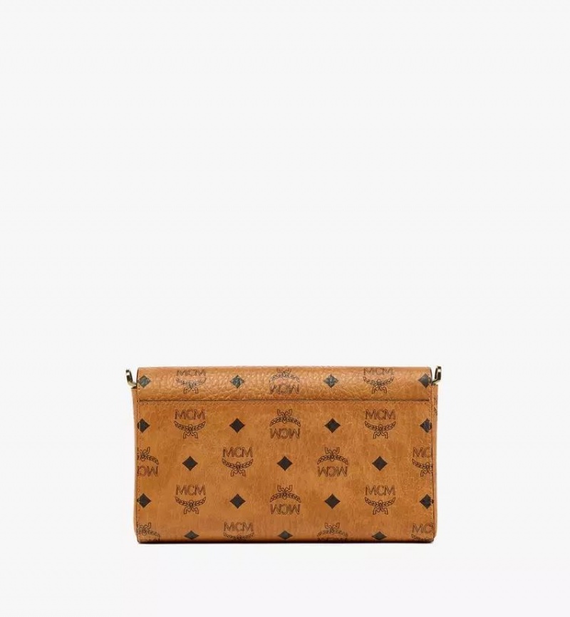 Crossbody Kabelka MCM Worldwide Tracy in Visetos Hnede | 701643-CUW