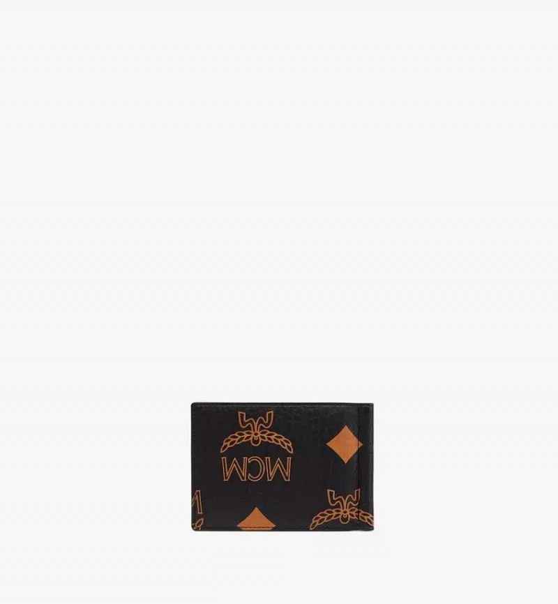 Dvojdielna Peňaženka MCM Worldwide Money Clip in Maxi Visetos Čierne | 573026-CJW