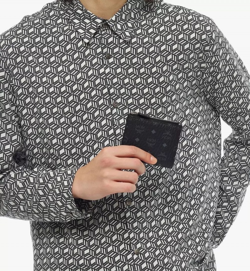Dvojdielna Peňaženka MCM Worldwide Snap in Visetos Original Čierne | 519037-GKC