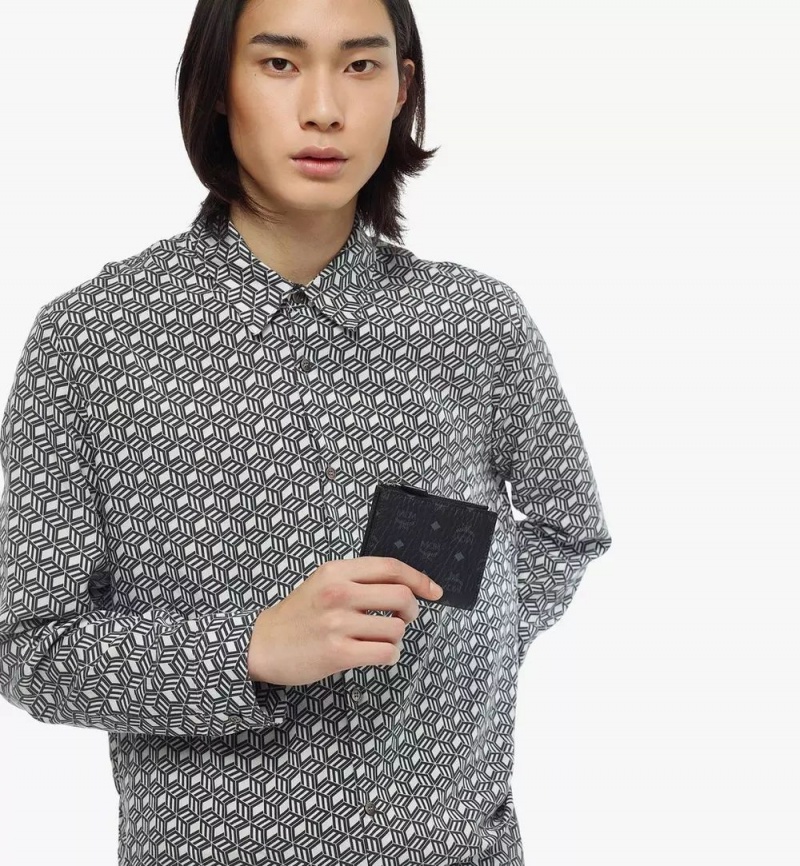 Dvojdielna Peňaženka MCM Worldwide Snap in Visetos Original Čierne | 519037-GKC