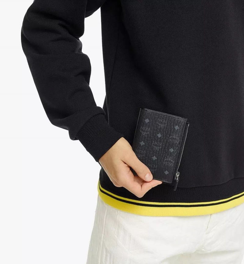 Dvojdielna Peňaženka MCM Worldwide Zip in Visetos Original Čierne | 213849-XGI