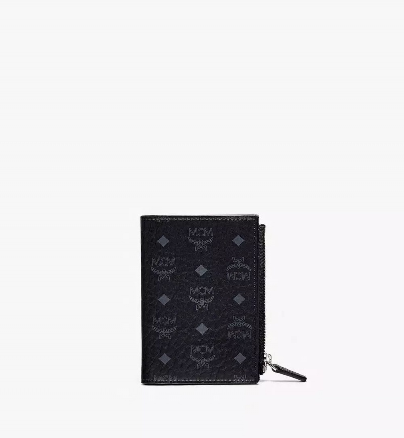 Dvojdielna Peňaženka MCM Worldwide Zip in Visetos Original Čierne | 213849-XGI