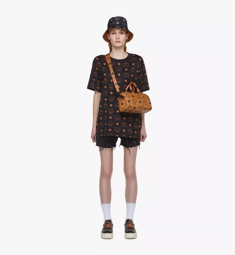 Kabelka MCM Worldwide Aren Boston in Maxi Visetos Hnede | 637912-ZJR