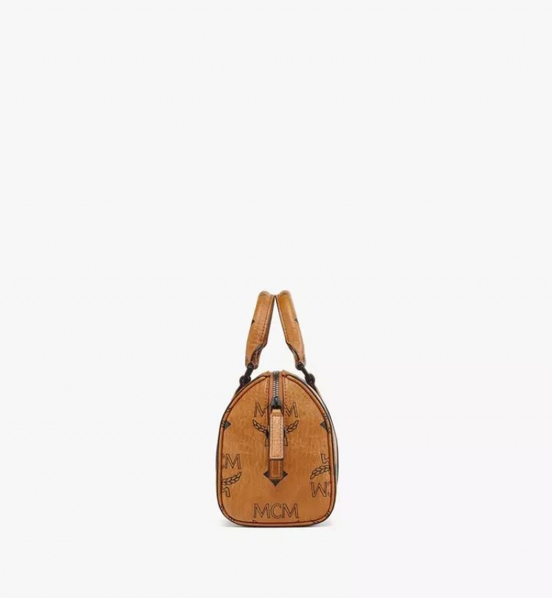 Kabelka MCM Worldwide Aren Boston in Maxi Visetos Hnede | 637912-ZJR