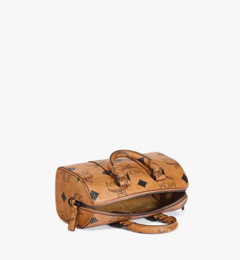 Kabelka MCM Worldwide Aren Boston in Maxi Visetos Hnede | 637912-ZJR