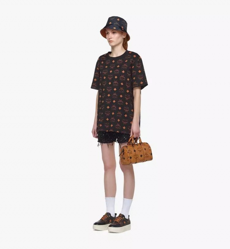 Kabelka MCM Worldwide Aren Boston in Maxi Visetos Hnede | 637912-ZJR