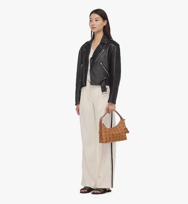 Kabelka MCM Worldwide Aren Hobo in Visetos Hnede | 329501-BQD