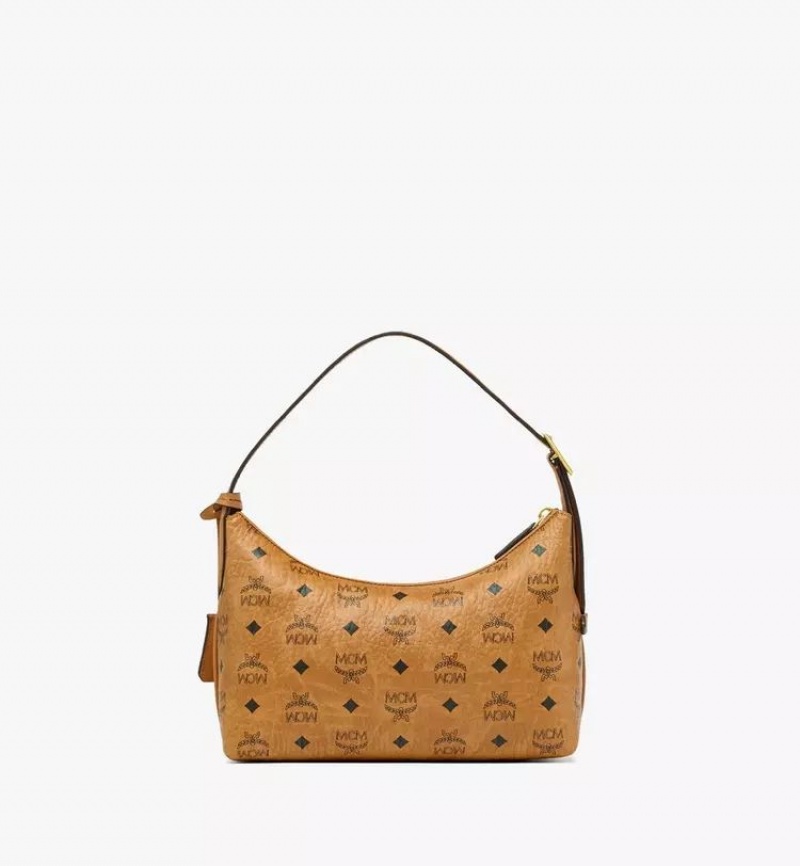 Kabelka MCM Worldwide Aren Hobo in Visetos Hnede | 329501-BQD