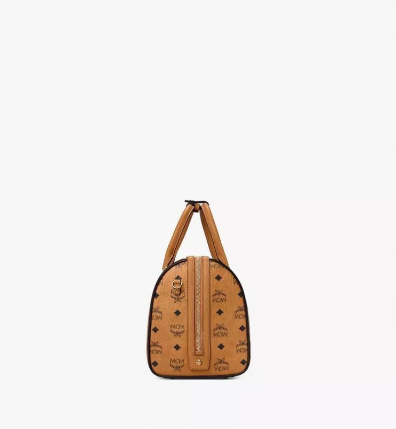 Kabelka MCM Worldwide Boston in Visetos Original Hnede | 201436-TGR