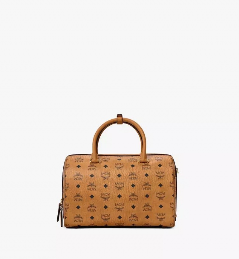 Kabelka MCM Worldwide Boston in Visetos Original Hnede | 201436-TGR