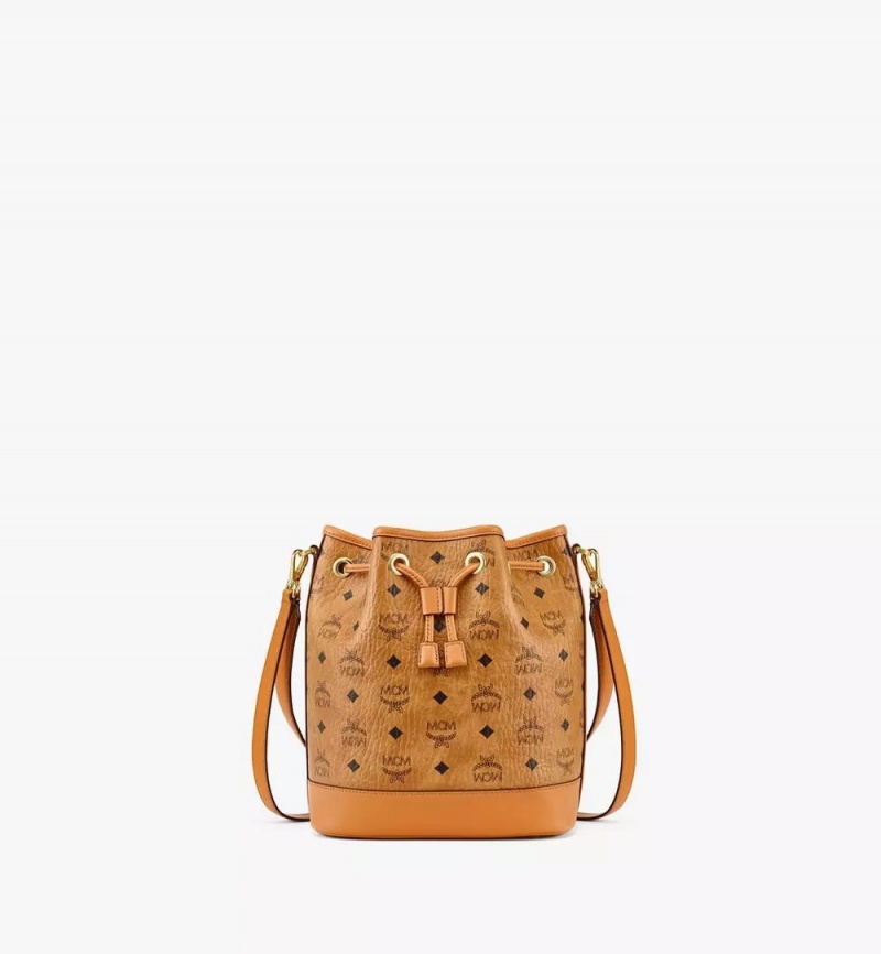 Kabelka MCM Worldwide Dessau Drawstring in Visetos Hnede | 583720-BTG
