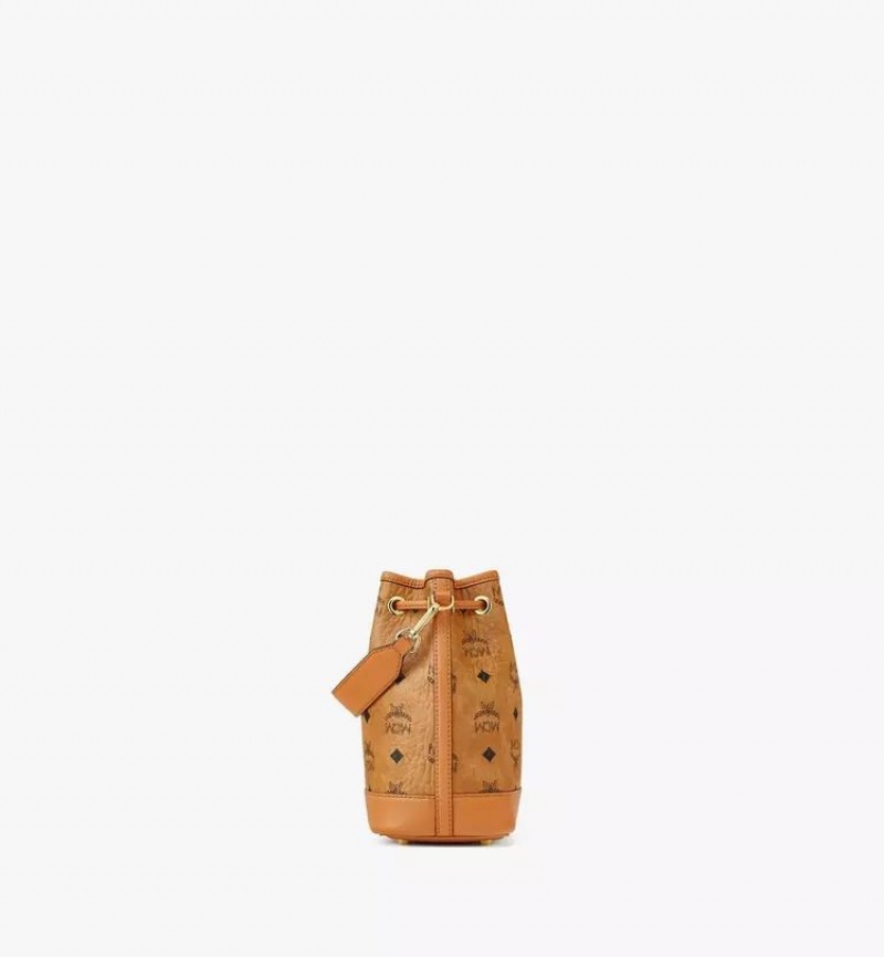 Kabelka MCM Worldwide Dessau Drawstring in Visetos Hnede | 580361-PHY