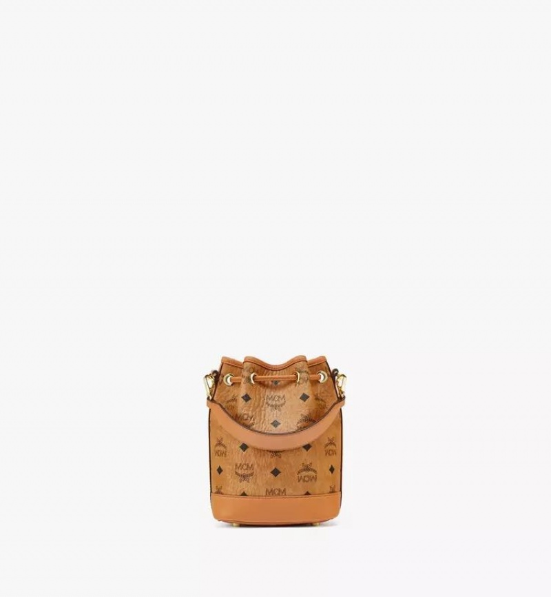 Kabelka MCM Worldwide Dessau Drawstring in Visetos Hnede | 580361-PHY