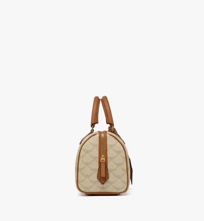 Kabelka MCM Worldwide Ella Boston in Lauretos Béžové | 921358-VYX