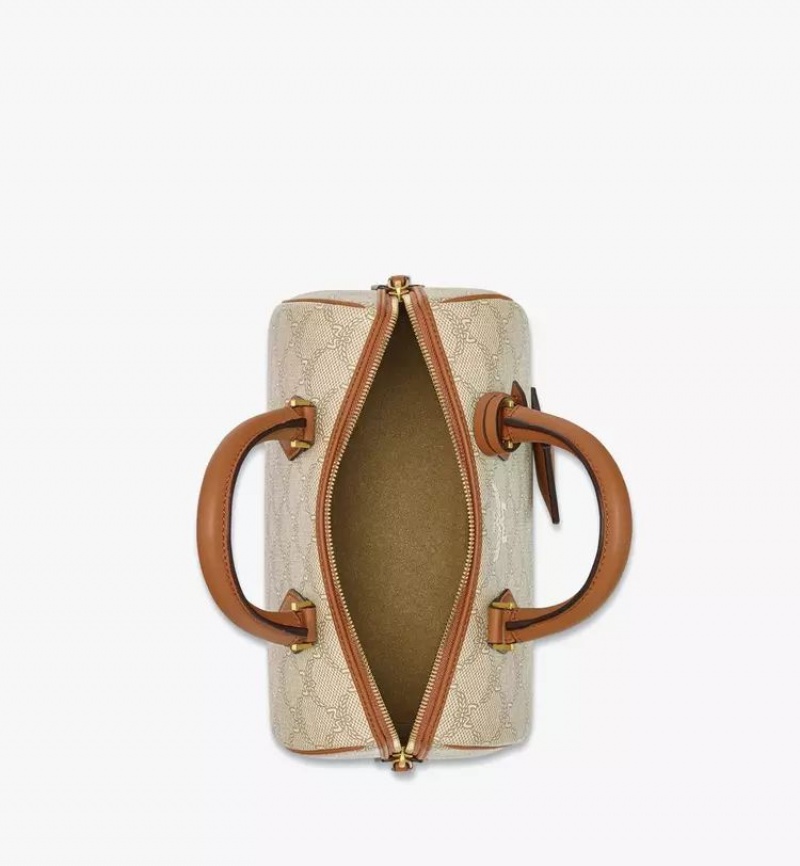 Kabelka MCM Worldwide Ella Boston in Lauretos Béžové | 921358-VYX