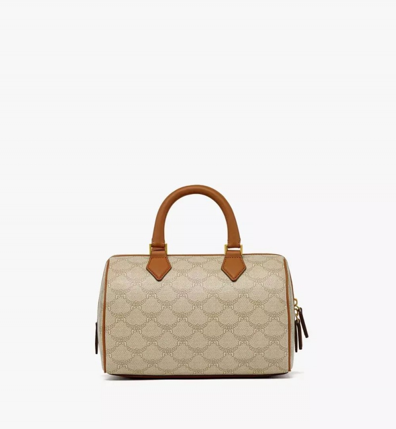 Kabelka MCM Worldwide Ella Boston in Lauretos Béžové | 921358-VYX