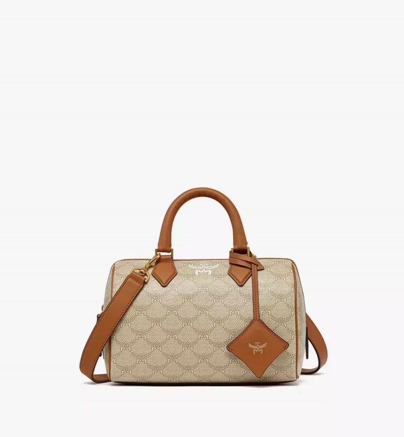Kabelka MCM Worldwide Ella Boston in Lauretos Béžové | 921358-VYX