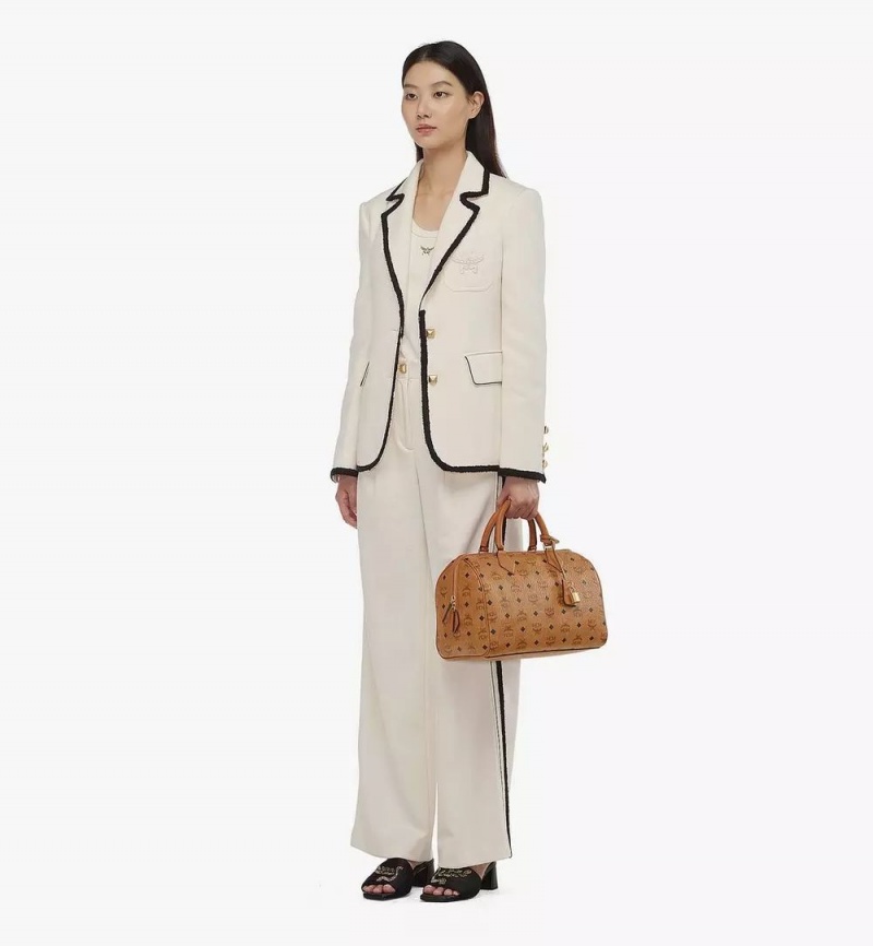 Kabelka MCM Worldwide Ella Boston in Visetos Hnede | 423598-INH