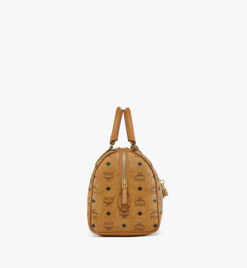 Kabelka MCM Worldwide Ella Boston in Visetos Hnede | 423598-INH