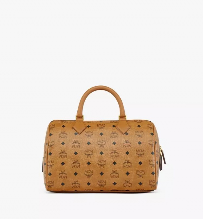 Kabelka MCM Worldwide Ella Boston in Visetos Hnede | 423598-INH