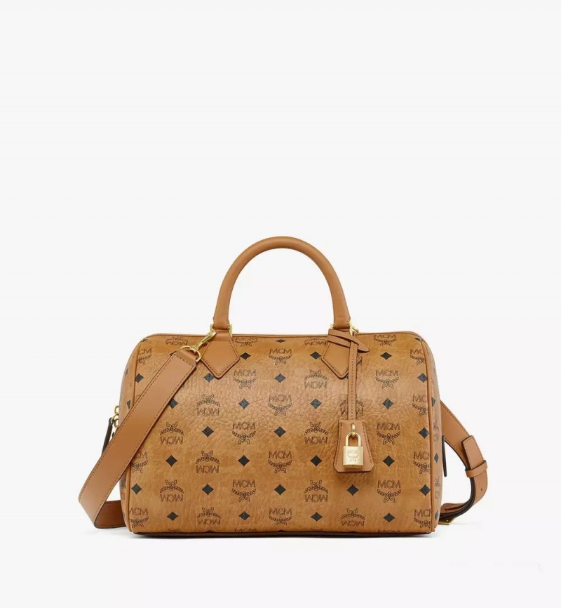 Kabelka MCM Worldwide Ella Boston in Visetos Hnede | 423598-INH