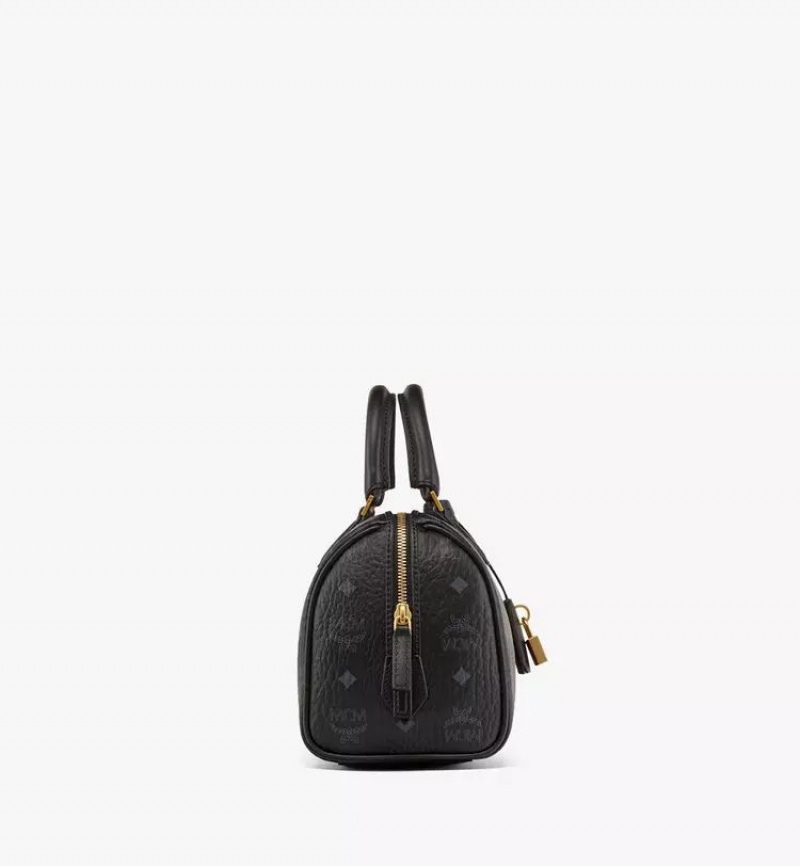 Kabelka MCM Worldwide Ella Boston in Visetos Čierne | 506891-VIO