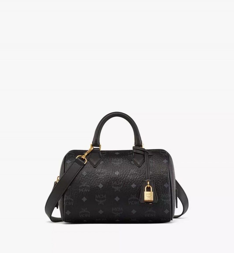 Kabelka MCM Worldwide Ella Boston in Visetos Čierne | 506891-VIO