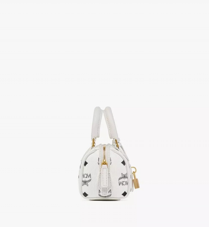 Kabelka MCM Worldwide Ella Boston in Visetos Biele | 476390-LGZ