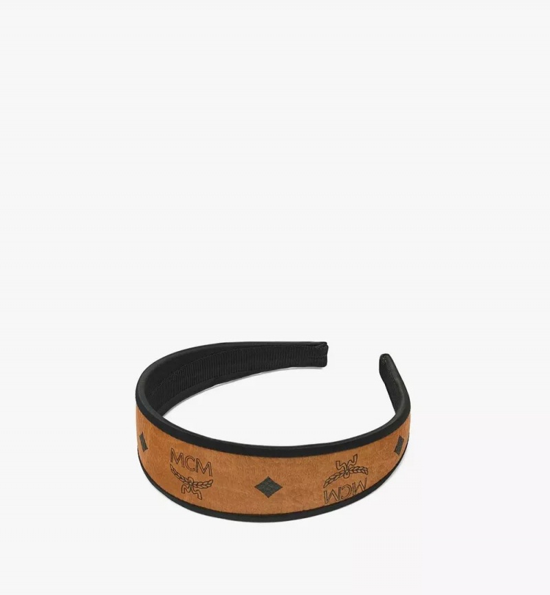 Klobuky MCM Worldwide Headband in Visetos Damske Hnede | 817209-SOF