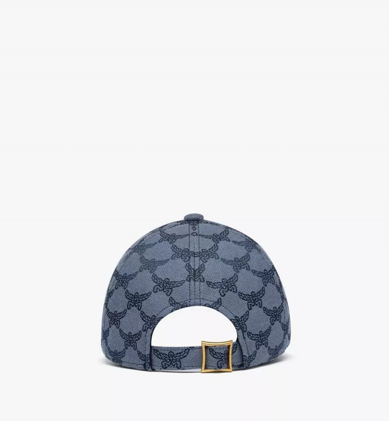 Klobuky MCM Worldwide Klasické in Lauretos Denim Jacquard Panske Modre | 185940-HQT