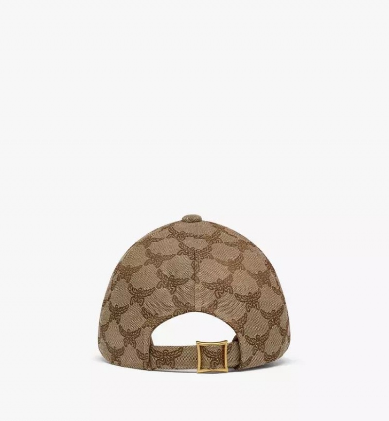 Klobuky MCM Worldwide Klasické in Lauretos Denim Jacquard Panske Béžové | 203164-WFT