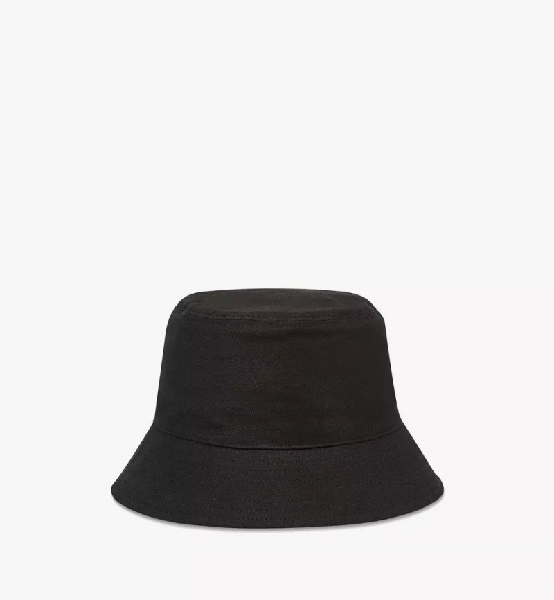 Klobuky MCM Worldwide MCM Essentials Bucket in Bavlnene Twill Damske Čierne | 813264-ROB