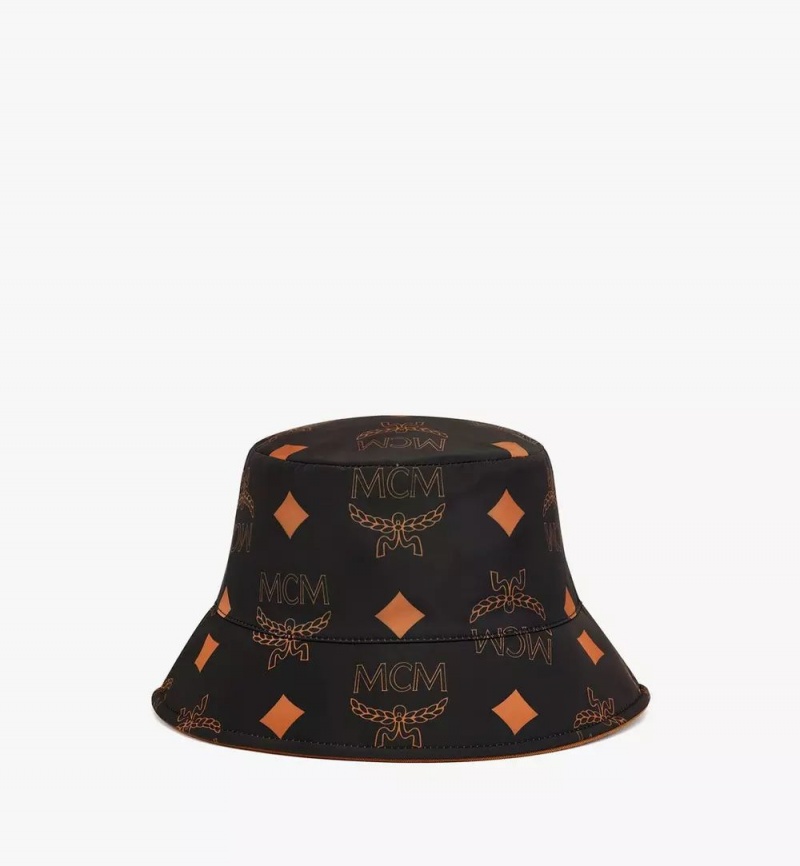 Klobuky MCM Worldwide Reversible Monogram Bucket in Recycled Polyester Damske Hnede | 435690-HFB