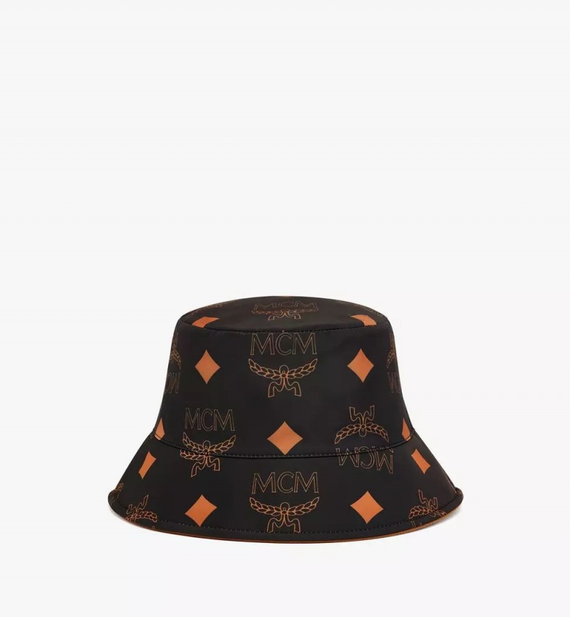 Klobuky MCM Worldwide Reversible Monogram Bucket in Recycled Polyester Damske Hnede | 435690-HFB