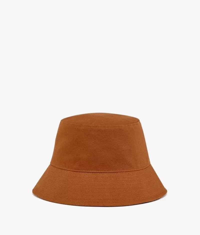 Klobuky MCM Worldwide Reversible Monogram Bucket in Recycled Polyester Panske Hnede | 792543-OVQ