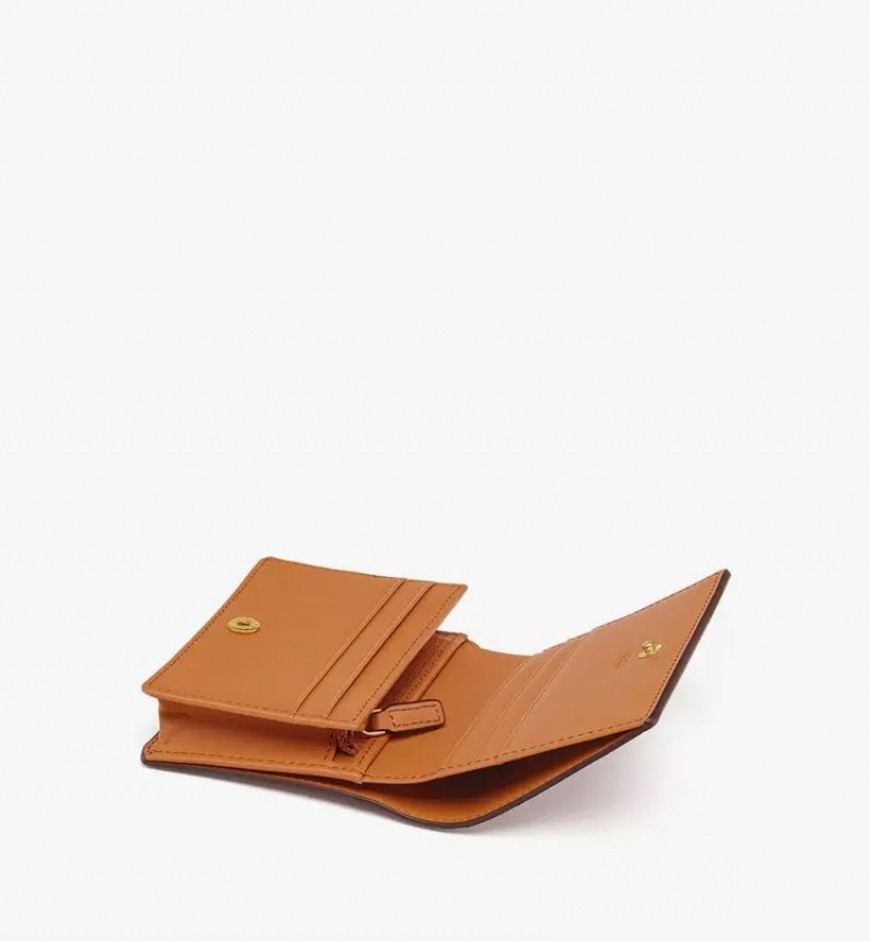 Male Penazenky MCM Worldwide Himmel Snap in Embossed Logo Kozene Hnede | 926517-PGU