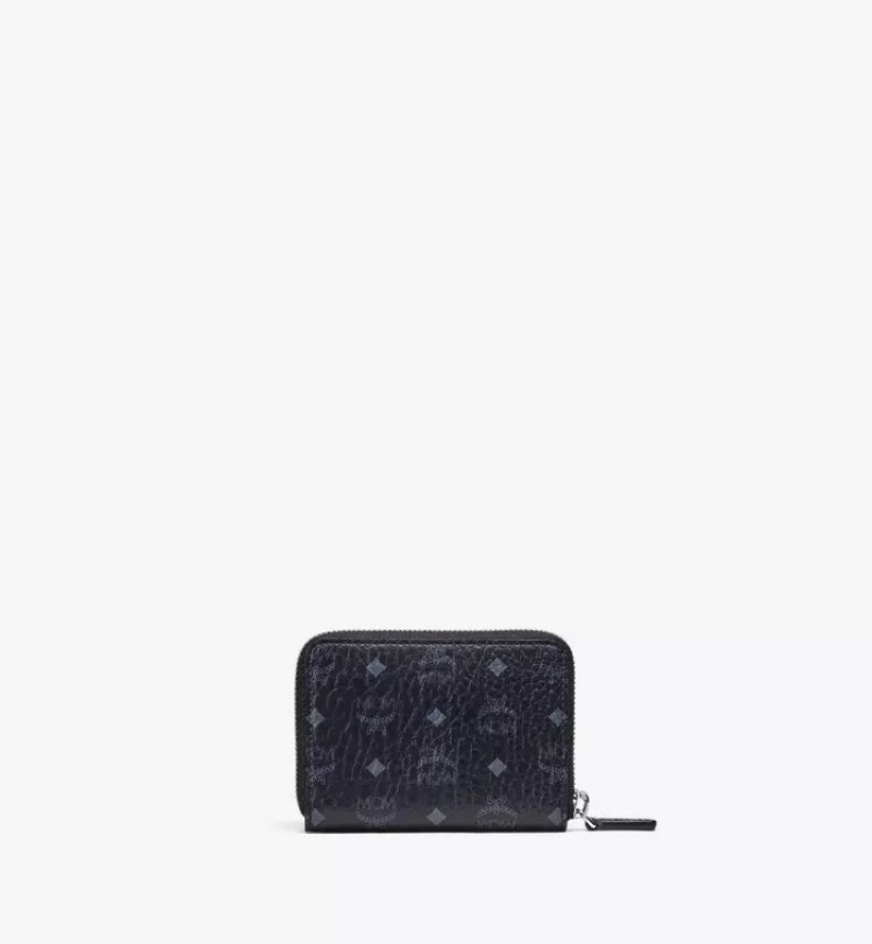 Male Penazenky MCM Worldwide Zip in Visetos Original Čierne | 837240-SBM