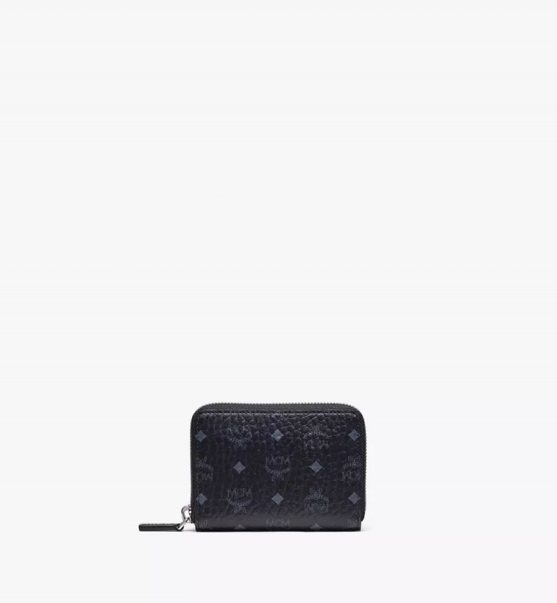 Male Penazenky MCM Worldwide Zip in Visetos Original Čierne | 837240-SBM