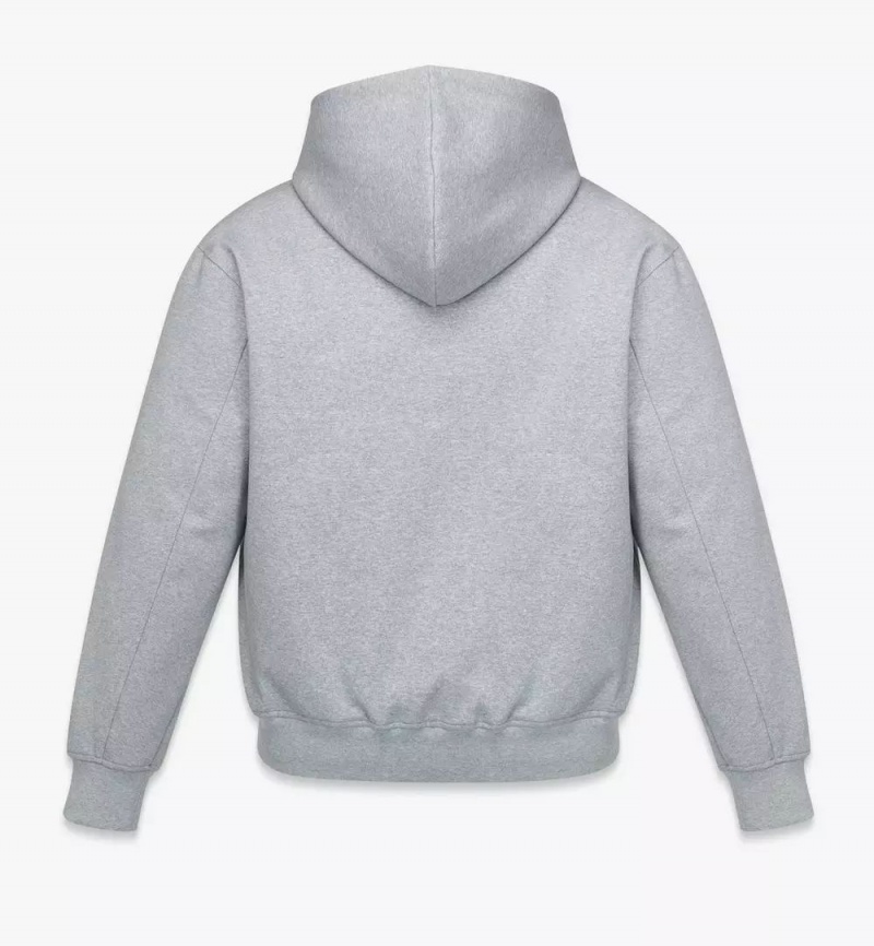 Mikina s Kapucnou MCM Worldwide Essential Logo Ponte Zip Damske Siva | 201356-PAK