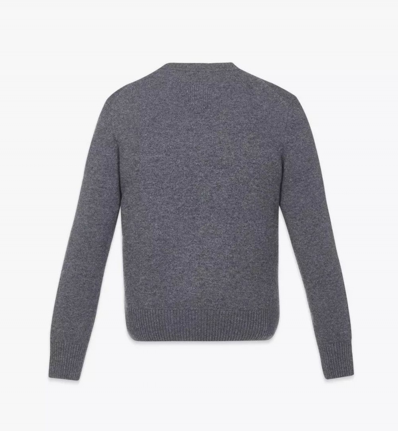 Mikina s Kapucnou MCM Worldwide Laurel in Vlna and Recycled Cashmere Damske Siva | 287154-JEP