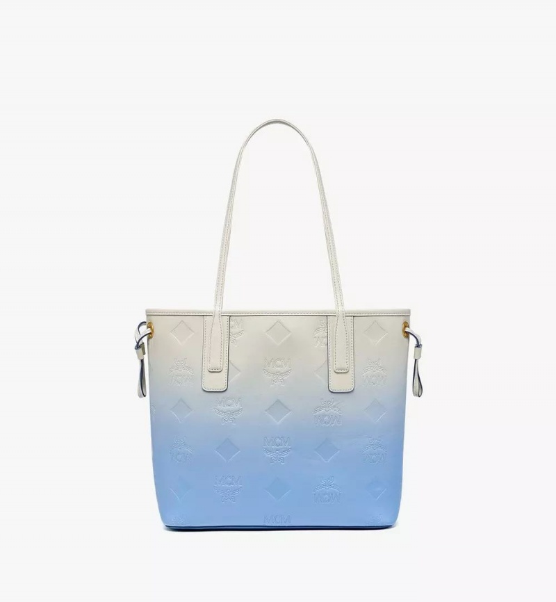 Nákupné Tašky MCM Worldwide Liz in Gradation Monogram Kozene Modre | 134506-LVI
