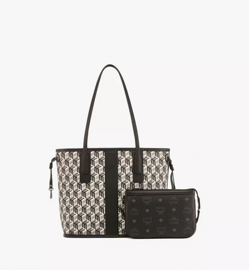 Nákupné Tašky MCM Worldwide Reversible Liz in Visetos Čierne | 809625-BFV