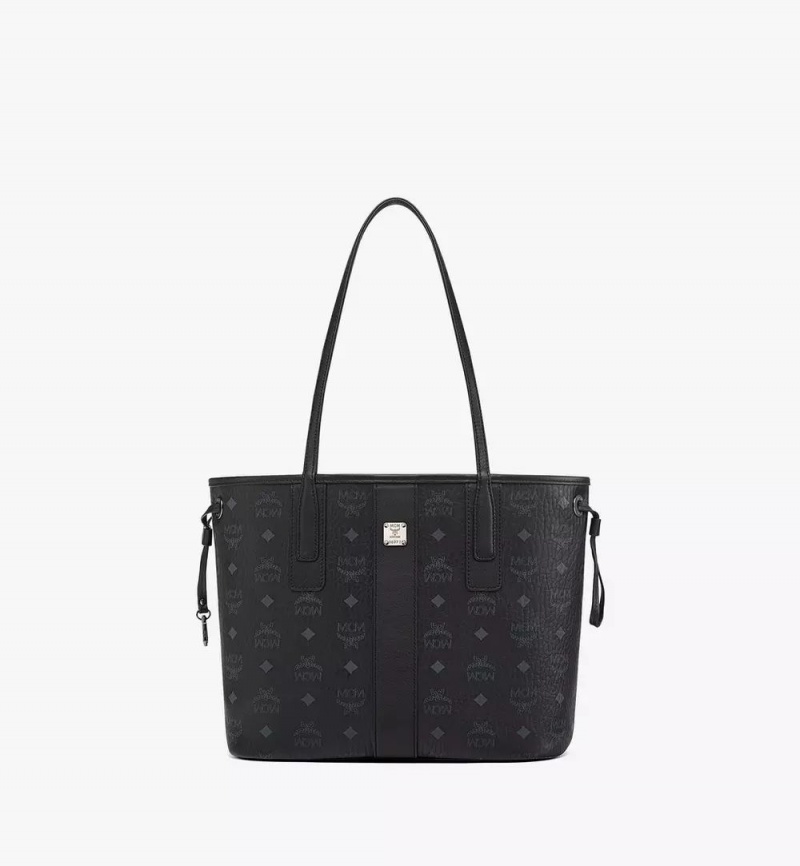 Nákupné Tašky MCM Worldwide Reversible Liz in Visetos Čierne | 809625-BFV