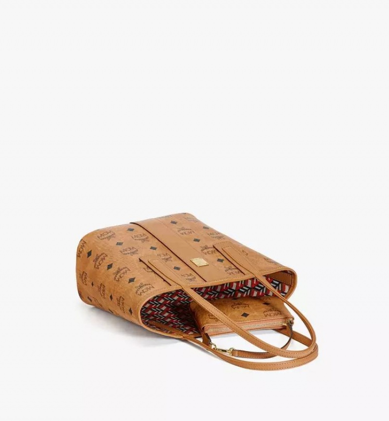 Nákupné Tašky MCM Worldwide Reversible Liz in Visetos Hnede | 721504-ANU